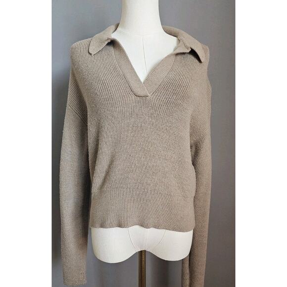 Lululemon Collared Merino Wool Blend Sweater SZ S Quiet Luxury Classic - Picture 1 of 11
